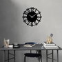 Wallity Reloj de Pared Decorativo de Metal Negro